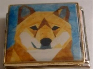 SHIBA INU RITRATTO DIPINTO CUCCIOLO SMALTO ITALIANO CHARM MEGA CLASSICO - Foto 1 di 3