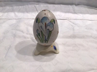 1975 Veneto Flair Ручная Роспись ЦВЕТЫ ПАСХАЛЬНОЕ ЯЙЦО Подписано и пронумеровано ИТАЛИЯ - Изображение 1 из 4