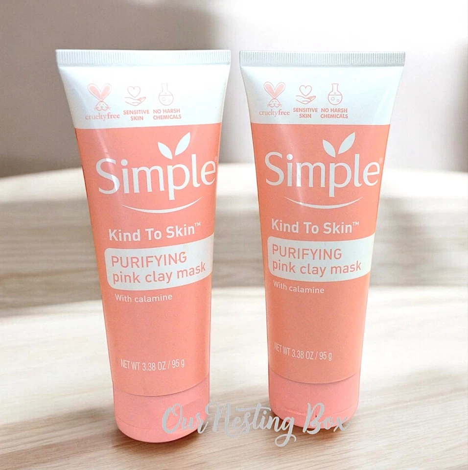2x Simple Kind to Skin Purifying Pink Clay Mask With Calamine 3.38 Oz.
