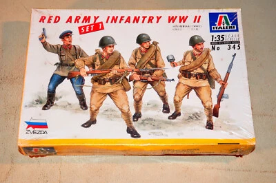 ITALEREI - 4 figurine di FANTI dell'ARMATA ROSSA - SCALA 1:35 -Scatola Originale - Immagine 1 di 4