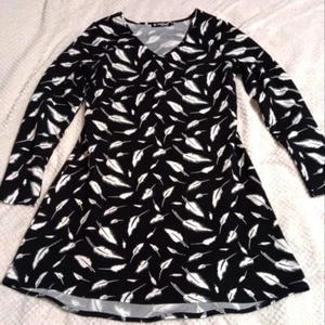 Allegra K Feather Print Dress size Medium - Picture 1 of 16