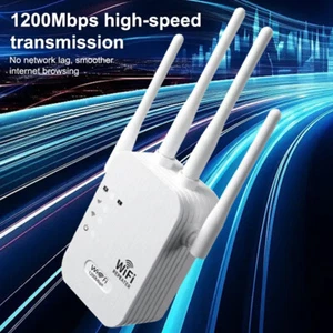 1200Mbps WiFi Repeater Wireless Signal Booster Dual Band WiFi Amplifier Router - Zdjęcie 1 z 14