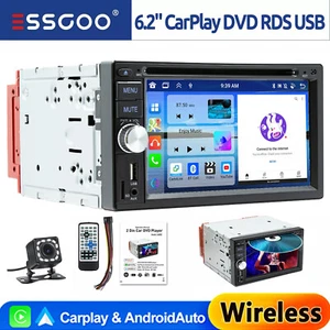 2 DIN Doppel Autoradio Carplay Android Auto Bluetooth 5.0 CD DVD RDS 3 USB +KAM - Bild 1 von 17