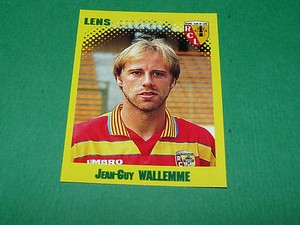 N°143 JEAN-GUY WALLEMME RC LENS RCL BOLLAERT PANINI FOOTBALL 98 FOOTBALL 1997-1998