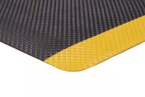 1/8" Thick Ribbed Rubber Black Matting Remnants Different Size Choose Size. - Picture 1 of 19