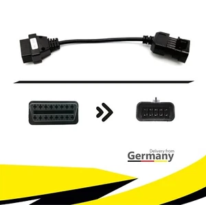 ★ PKW Diagnose Adapter Stecker Kabel 16Pin OBD-2 auf 10Pin OBD-1 für OPEL KFZ ★ - Picture 1 of 1