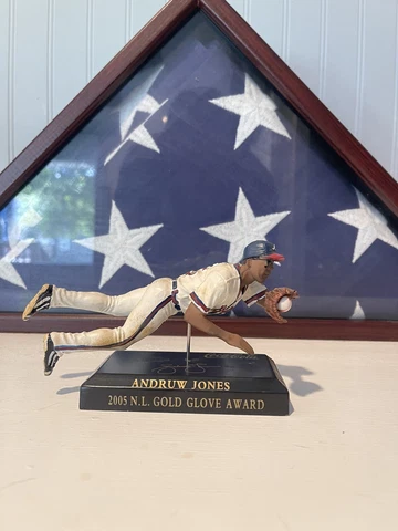 Andruw Jones  Atlanta Braves Baseball Coca Cola 2005 Gold Glove Player Statue Cover
