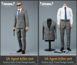 VORTOYS V1023 Agent Bond 007 Gray Suit Clothes & Weapon Accessories Instock - Picture 1 of 8