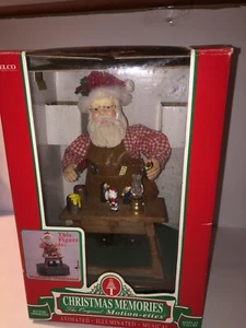 Vtg TELCO MOTION-ETTES CHRISTMAS MEMORIES Musical & Illuminated Santa Workshop - Picture 1 of 10