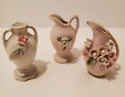 Set of 3 Pastel Floral Miniature Vases