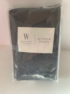 Wamsutta Vintage Manteux 63-In. Pinch Pleat Window Curtain Panel in Charcoal - Image 1 of 2