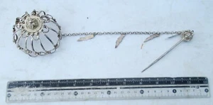 SUPER RARE Vintage Shan Silver Ornamental Hairpin HANDMADE - Picture 1 of 3