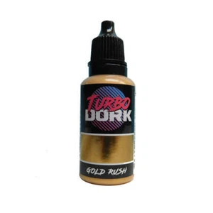 Turbo Dork Bright True Pintura acrílica metálica Gold Rush Botella cuentagotas d - Imagen 1 de 3