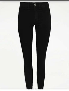 Jean Lady Cintura Alta Negro Super Delgado Elastizado Denim Talla 6/14 - Imagen 1 de 4