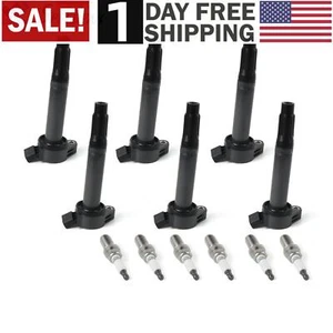 6Pcs Ignition Coil Spark Plug Fit For 2005-2018 Toyota Avalon 4Runner 3.5L 4.0L - Picture 1 of 14