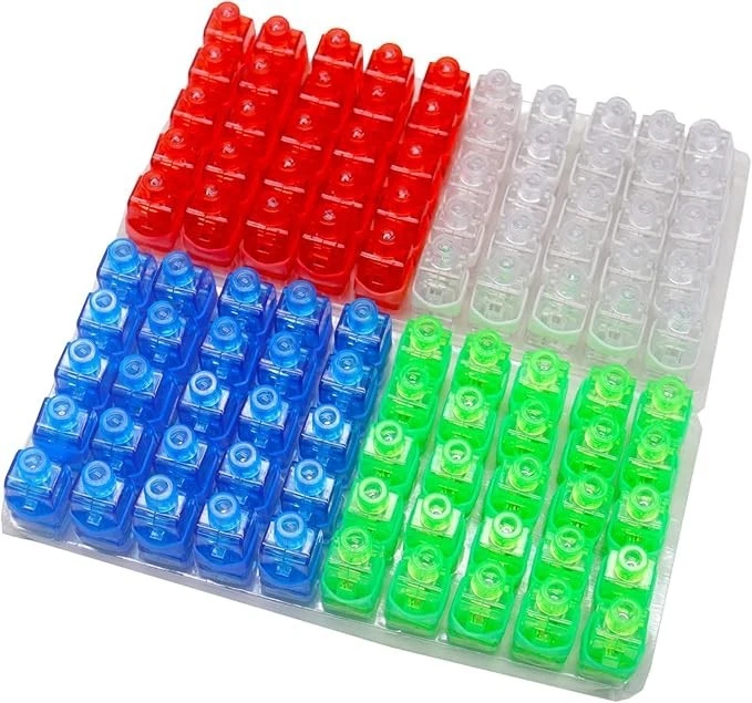 100 Piezas Luces LED para Dedos, Anillo Brillante para Dedos 4 Colores Lámpara de Dedo Super Brillante Foto 1 de 4