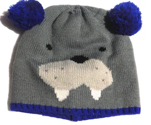 Seal Beanie Winter Hat ,One Size, Pom Pom Ears - Picture 1 of 1