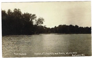 Early RPPC Junction of Little & Big Wolf Rivers 6 1/2 millas por debajo de New London Wis - Imagen 1 de 1