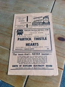Partick Thistle v Hearts 25/2/1961 Heart Of Midlothian Scottish Cup (23) - Picture 1 of 4