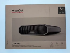 SanDisk Professional 6TB G-DRIVE PROJECT Portable Hard Drive-SDPHG1H-006T-NBAAD - Picture 1 of 5