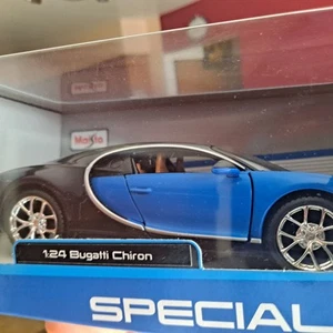 Maisto Bugatti Chiron Maßstab 1:24 Sonderedition blau Metall Diecast Auto - Bild 1 von 14