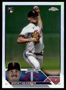 2023 TOPPS CHROME UPDATE BRENT HEADRICK RC MINNESOTA TWINS #USC188 REFRACTOR - Picture 1 of 2