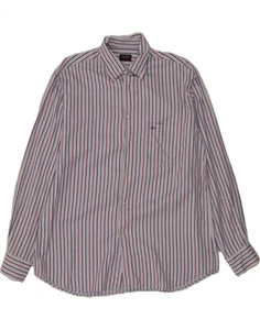 PAUL & SHARK Mens Shirt Size 44 XL Blue Striped Cotton AY06 - Picture 1 of 3