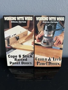 2 Working With Wood Special Ed. VHS Tapes - Crown & Arch + Cope & Raised Doors - Picture 1 of 2