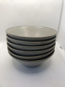 Genware Terra Porzellan Rauchgrau konische Schüssel 16 cm 6er Set - Bild 1 von 11