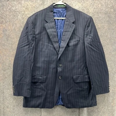 Blazer Ralph Lauren Para Hombres 44R Azul Marino Abrigo Deportivo Chaqueta Lana Rayas 2 Botones Foto 1 de 4