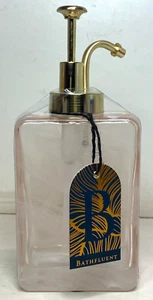 Bath Fluent Pink Glass Smooth Touch Soap Lotion Pump dispenser Bathroom Kitchen - Picture 1 of 5