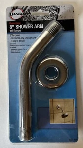 Danco Showerhead & Shower Arm Flange Chrome Fits 1/2" Pipe Thread 8" 89179 New - Picture 1 of 3