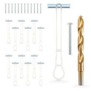 1/4-20 Quick Easy Heavy Duty Toggle Anchors with Bolts - Hollow Wall Anchors - Picture 1 of 1