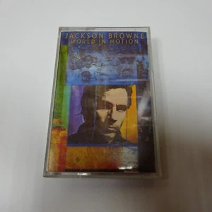 JACKSON BROWNE World in Motion CASSETTE TAPE - Picture 1 of 4
