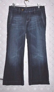 7 FOR ALL MANKIND Stretch CROPPED Capri JEANS W/ TAB & ZIPPER CLOSURE Women 26 - Picture 1 of 6