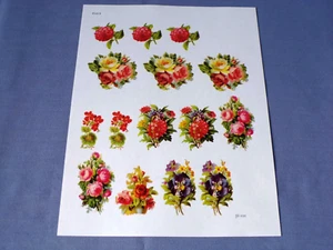 Hoja de impresión de arte artesanal para casa de muñecas miniatura rosas flores silvestres florales hágalo usted mismo 8,5 x 11 - Imagen 1 de 1