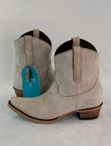 Lane Lexington Ceramic Crackle Bootie Short Leather Ankle Boots - Picture 1 of 6