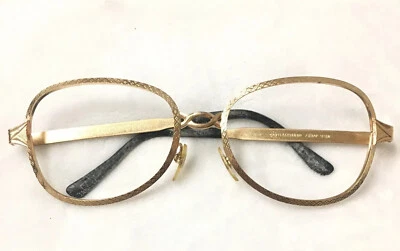 Gafas Vintage España Barbudo Swank Tiffany 20/000 Ovaladas Grabadas Marcos Tono Dorado Foto 1 de 4