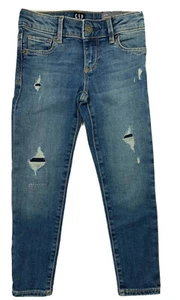 Neu mit Etikett Gap Mädchen 5 High Stretch Super Skinny Mid Rise Destructed Denim Jeans  - Bild 1 von 10