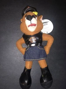 Vintage Harley Davidson Play-by-Play Plush Girl Teddy Bear in Skirt New with Tag - Picture 1 of 7