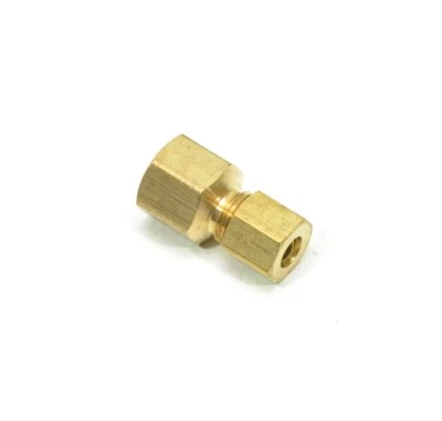 1/4 Od Compression Tube to 1/4 Npt Female Pipe Adapter Fitting Water Oil Gas - Image 1 of 4