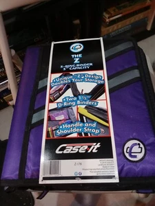 Case-it The Mighty Zip Tab Zipper Binder - 3 Inch O-Rings Single Purple Folder - Picture 1 of 1