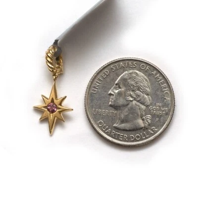DAVID YURMAN Nuevo Cable Coleccionable Estrella del Norte Colgante Oro 18K Turmalina Rosa Foto 1 de 4