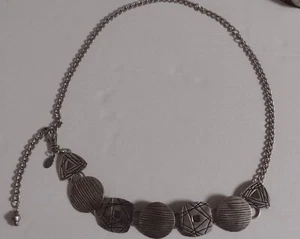 Chico's Vintage Detailed Metal Geometric Belt - Picture 1 of 5