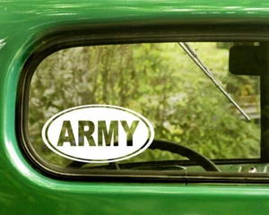 2 DECALCOMANIE ESERCITO adesivo ovale militare per finestrino auto laptop camper camion paraurti - Foto 1 di 1