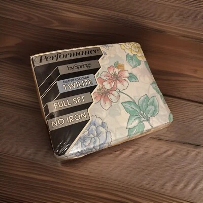 Juego completo de sábanas vintage Performance by Springs 124 hilos Twilite 4 piezas florales Foto 1 de 4