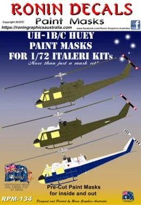 1/72 Calcomanías Ronin UH-1B/C Máscaras de Pintura para Kit Italeri - Imagen 1 de 3