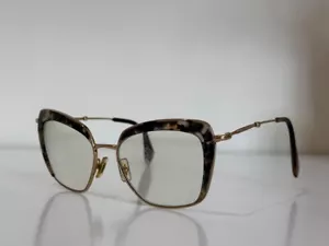 Miu Miu SMU 52Q DHE-3H2 Women's Havana Sunglasses 53-16-140 FRAME ONLY - Picture 1 of 16