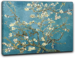 Quadro + Telaio (BC) Mandorlo in Fiore Di Vincent Van Gogh 60 X 47,5 X 1,7 Cm Fa - Foto 1 di 12