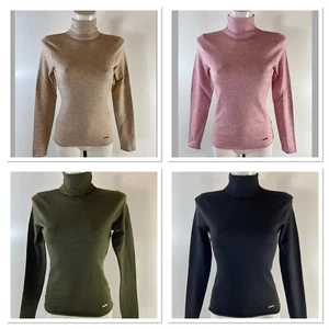 Ladies New Ex River Island Fine Knit Polo Neck 4 Colours Size 6-18 - Picture 1 of 33